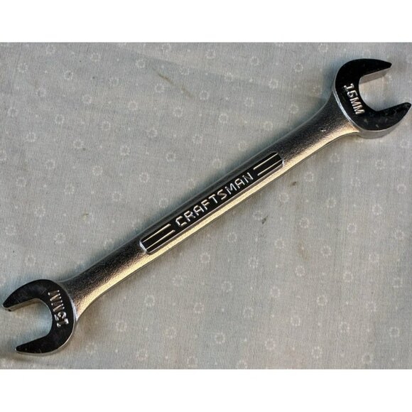 VTG Craftsman VV44507 Double End Open-End Wrench 13mm & 15mm 7" USA metric - Picture 1 of 5